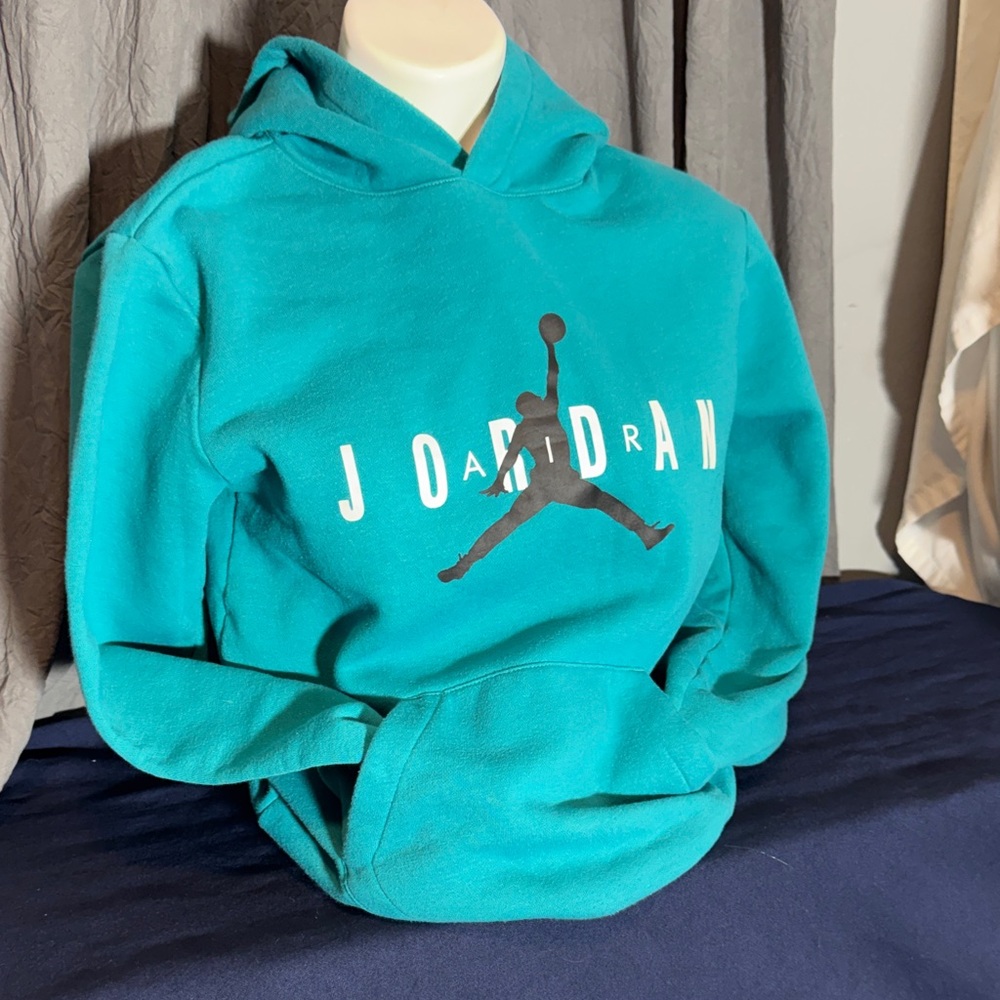 Jordan Aqua Hoodie with Iconic Logo